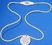 Power Silicon Balance Necklace Pendant White with Black Lettering