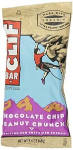 Clif Bar Energy Bar, Chocolate Chip Peanut Crunch, 2.4 Ounce Bar, 12 Count