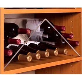 Acrylic Wine Rack - Pyramid Bottle Storage and Display By October Company by The October Company