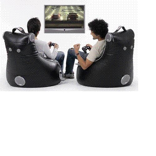 Childrens Toyshop  Toys : SlouchPod Interactive Gaming Chair - Black (Large)