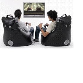 SlouchPod Interactive Gaming Chair - Black (Large)