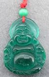 51GI3SNMrqL. SL160  Green Agate Tibet Buddhist Fortune Buddha Amulet Pendant