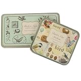 Birds and Nests crafting combination set: Rubber stamps in tin and Stickers in Tin Set