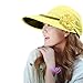Women's UV Sun Protect Summer Beach Wide Large Big Brim Hat Visor Side Flower