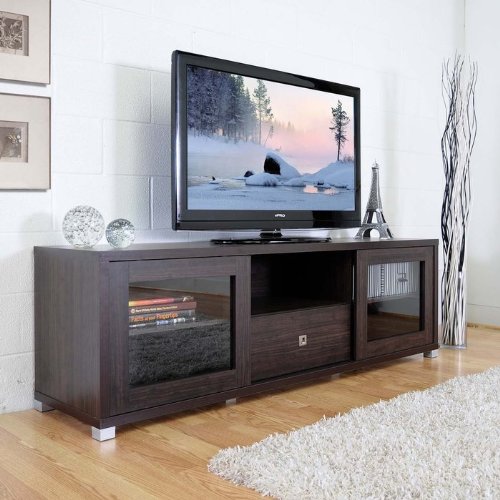 Modern TV Cabinet with Glass Doors Modern TV Cabinet with Glass Doors