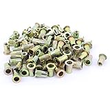 100 Pcs Zinc Plated Carbon Steel Rivet Nut Rivnut Insert Nutsert 8-32