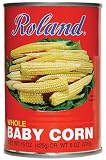 Roland Whole Baby Corn in Brine, 15-Ounce Can (Pack of 24)