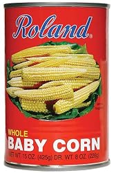 Roland Whole Baby Corn in Brine, 15-Ounce Can (Pack of 24)