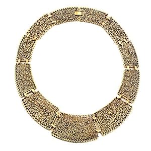 Pugster Fashion Retro Golden Chain Flower Hollow Pendant Bubble BIB Statement Fashion Choker Necklaces