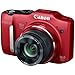 Canon PowerShot SX160 is 16.0 MP Digital Camera with 16x Wide-Angle Optical Image Stabilized Zoom with 3.0-Inch LCD (Red)