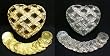 Wedding Ceremonial Arras, or 13 Coins, with Heart Shaped Treasure Box, Gold or Silver Plated: Imported and Hand-Made