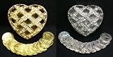Wedding Ceremonial Arras, or 13 Coins, with Heart Shaped Treasure Box, Gold or Silver Plated: Imported and Hand-Made