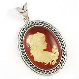 Amber Cameo Pendant