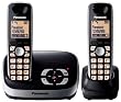 Panasonic KX-TG6522EB DECT Twin Digital Cordless Phone Set with Answer Machine - Black