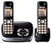 Panasonic KX-TG6522EB DECT Twin Digital Cordless Phone Set with Answer Machine - Black