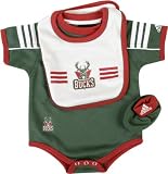 Milwaukee Bucks Newborn Creeper Bib and Bootie Set