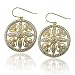 18k Gold Overlay Sterling Silver Diamond-Accent Earrings