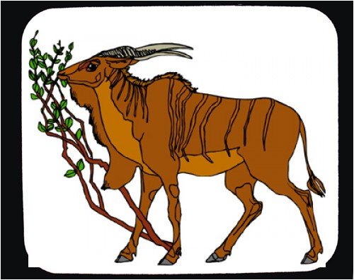Mouse Pad with animal, goat, gazelle