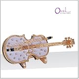 Jewelry Trinket Box with Crystal - Violin