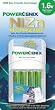 PowerGenix 1HR ZiNc 4 Position NiZn Charger with 4 AA NiZn Rechargeable Batteries