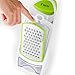 Indy Chef Cheese Grater with Container and 3 Interchangeable Stainless Steel Blades