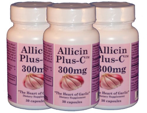 AllicinPlus-CTM 3-Pack 300mg of Garlic Allicin - Vegetarian Capsules AllicinPlus-CTM 3-Pack 300mg of Garlic Allicin - Vegetarian Capsules