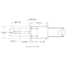 DE STA CO 810-S Pneumatic Hold Down Action Clamp Solid Bar 750lbs Hold Capacity