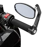EBASE 2PCS Popular Adjustable Heavy Duty Motorcycle Street Bike Bar End Mirrors Fit 7/8