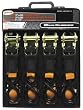 HOMAK HA01004115 4-Piece Standard Ratchet Strap Set 1-Inch by 15-Feet