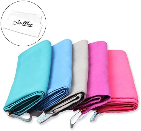 JeeMax Sports Towel-Microfiber Towel Ultra Compact Absorbent Quick Drying Outdoor Sports Travel Towels 12×30",5 Colors Available