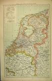 MAP HOLLAND NETHERLANDS AMSTERDAM NORTH SEA