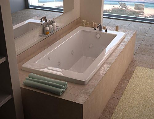 Venzi Vz3266vnwl Villa Rectangular Whirlpool Bathtub, 32x66, Left Drain, White