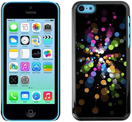Hard Protector Case Cover Slim Back Shell for Apple Iphone 5C /Bubbles Vibrant Black Dark Green Blue/ STRONG