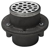 Oatey 42211 151 ABS Shower Drain with Test Cap, 2-Inch