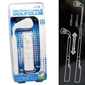 Sport Remote Controller Retractable Golf Club Pack for Wii