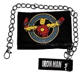 The Invincible Iron Man Marvel Comics Super Hero Trifold Wallet With Chain