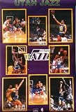 UTAH JAZZ Basketball Mint Sealed TEAM COLLAGE Poster KAREEM ABDUL-JABBAR, THURL BAILEY, RICKEY GREEN, KELLY TRIPUCKA, BOB HANSEN & More (Large Size 22" x 34") Dated 1988