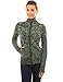 PattyBoutik Women's Mock Neck Marled Zip Up Cardigan