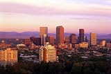 Dawn in Denver, Colorado by Walter Bibikow poster print,21 in. x 14 in.