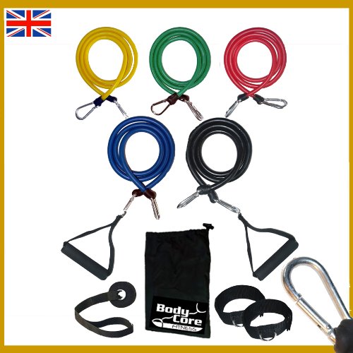 Resistance Bands Set | Exercise Bands | Home Gym Fitness Equipment | Workout Bands | Exercise Equipment for Pilates Yoga Core Training