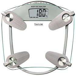 Taylor 5599 440 Pound Tempered Glass Body Fat-Body Water Scale