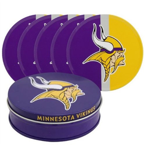 NFL Minnesota Vikings Tin Coasters