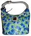 Women's Dooney & Bourke Purse Handbag Bucket Bag Blue Floral