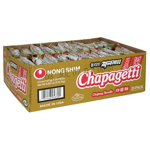 Nong Shim Chapagetti Chajang Noodle, 4.5-Ounce Packages (Pack of 20)