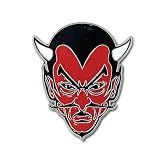 Satan Red Devil Horned Pewter Belt Buckle