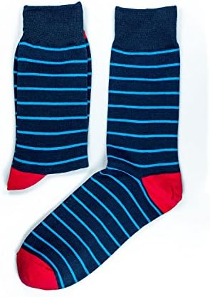 GoldenSocks Men's Colorful Stripe Crew Socks (size 9-11) 02