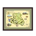 Augusta Golf Course Map Framed Lithograph- 29x35"