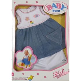 Baby Born Denim Sleeveless Dress with Pants by