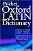 Book The Pocket Oxford Latin Dictionary