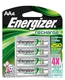 Energizer NH15BP-4 Rechargeable Nickel Metal Hydride AA Battery 4 Pack